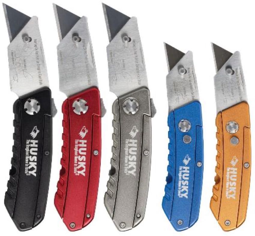Husky multi-color razor knives