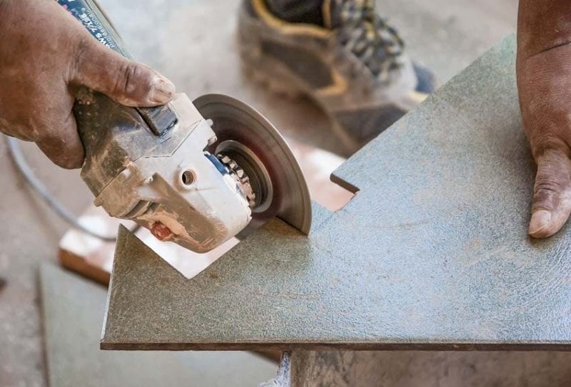cutting tile angle grinder