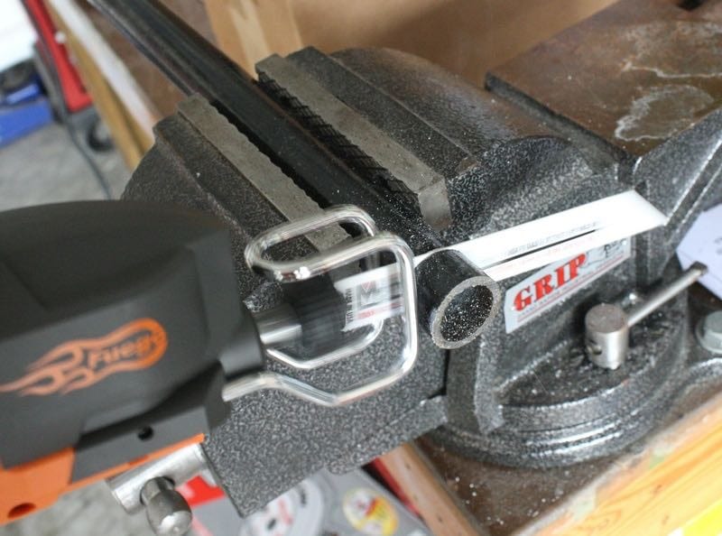 Ridgid One Handed Reciprocating Saw cutting