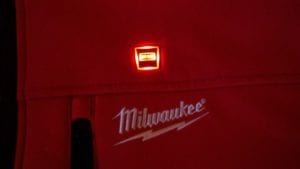 Milwaukee M12 heated jacket lighted button