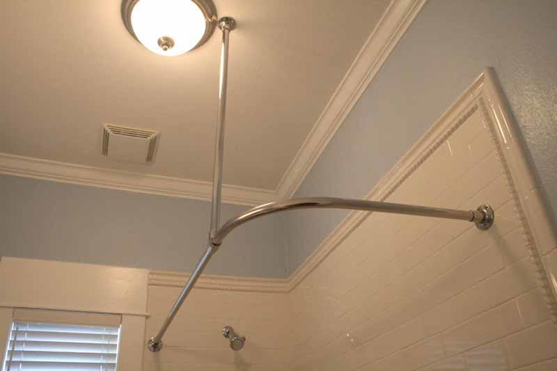 Renovating bathroom curtain rod
