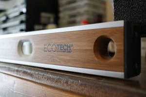 Johnson Level Eco-Tech bamboo level angled