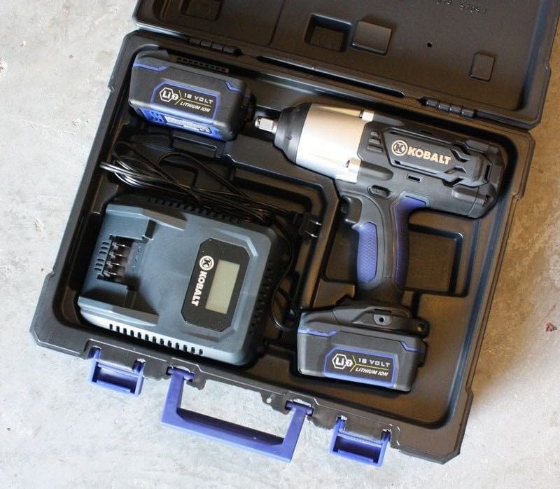 Kobalt 18V Li-ion Cordless Impact Wrench kit