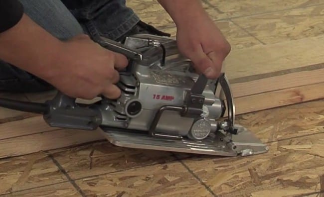 Straight Flush Saw plunge cut