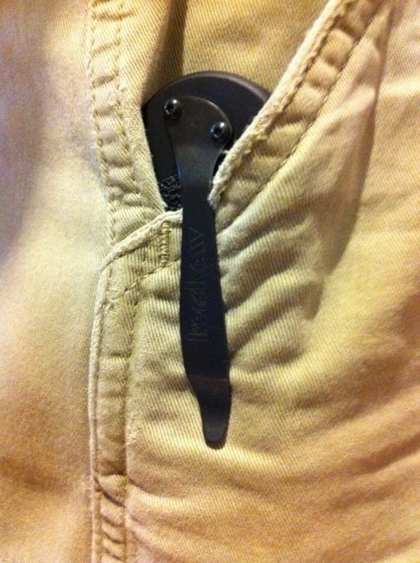 Kershaw Tiger-Stripe Blur belt clip