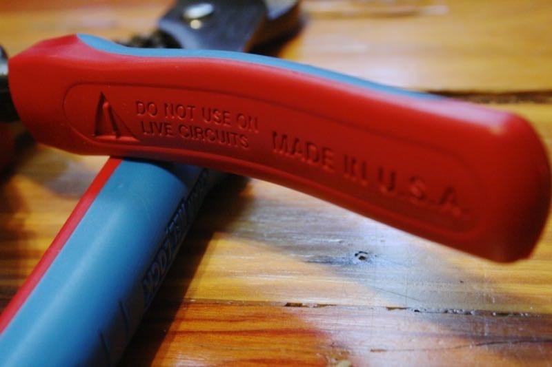 Channellock Code Blue Long Nose Pliers handles