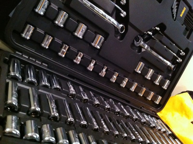 DeWalt mechanics tools angled