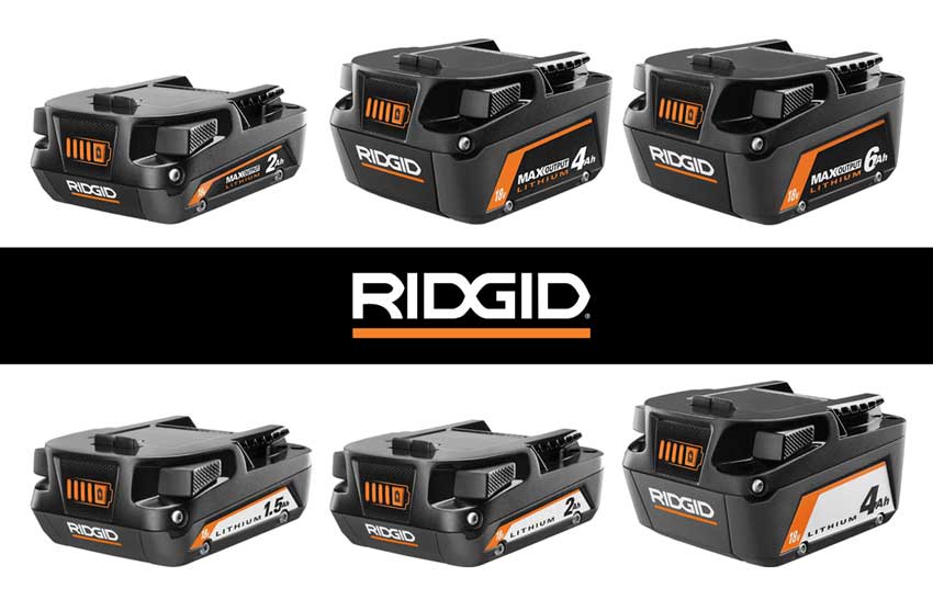 RIDGID cordless tool batteries