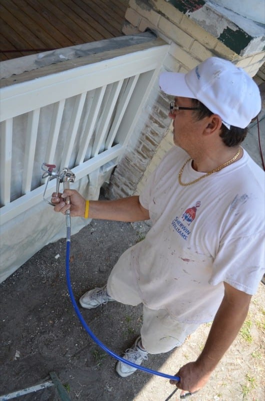 Titan spraying railings