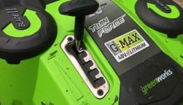 Greenworks 20 Twin Force height adjust