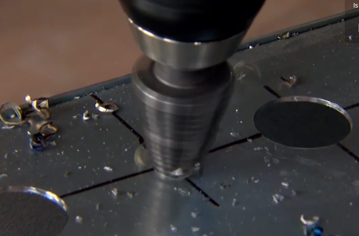 Milwaukee step bit drilling steel