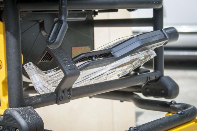 DeWalt DWE7499GD table saw storage