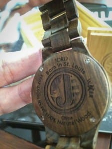 Jord wooden watch fieldcrest back