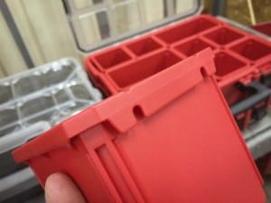 Milwaukee organizer bins screw mount