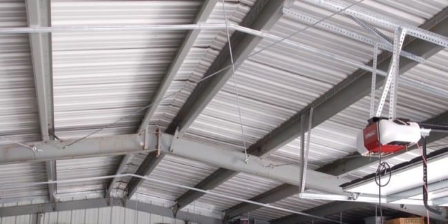 steel building overhead space