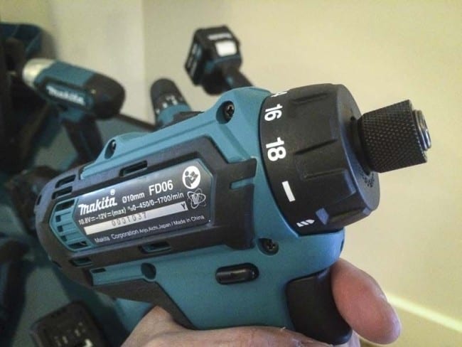 Makita FD06 12V hex driver held