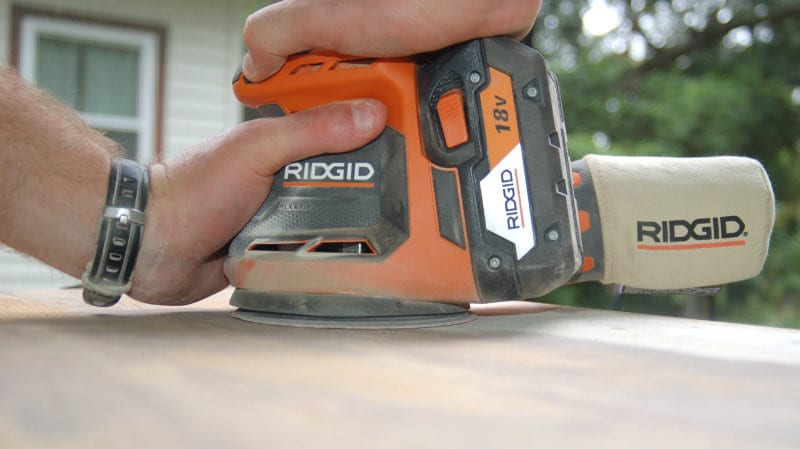Ridgid Gen5X Random Orbit Sander in Use