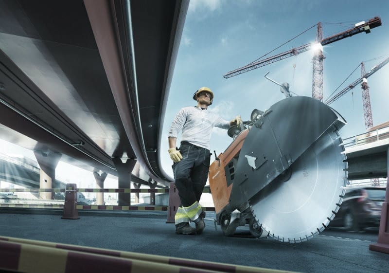 Diamond Blades - Big Saw Action Shot