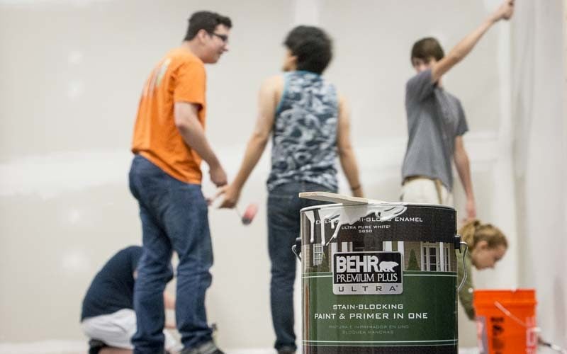 painting a set behr premium plus ultra paint