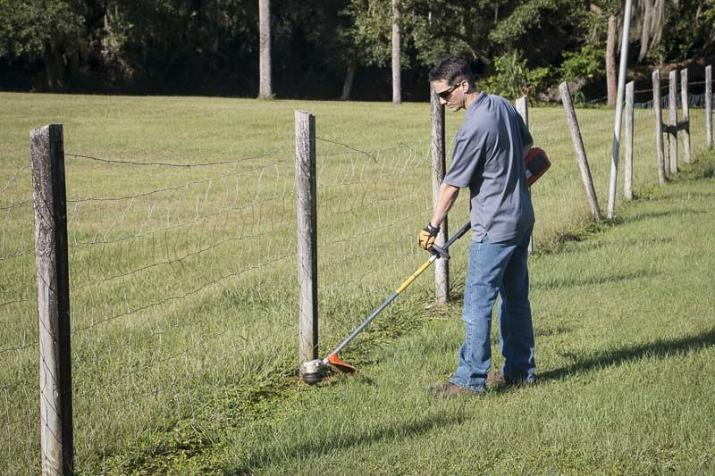 Husqvarna 536LiL 36V string trimmer use