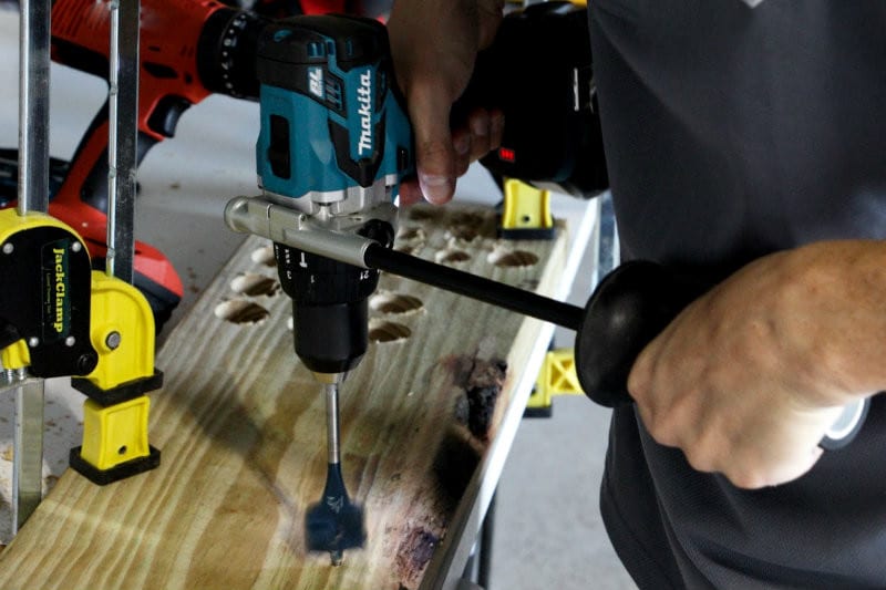 Makita XPH07T Hammer Drill with Spade Bit