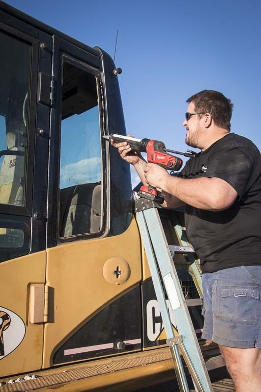 Milwaukee Cordless Caulk Gun window installation