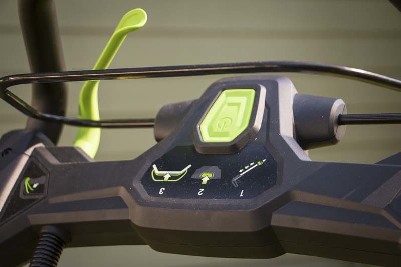 EGO self propelled lawn mower controls