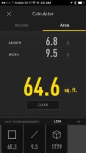 General ToolSmart LDM calculator area