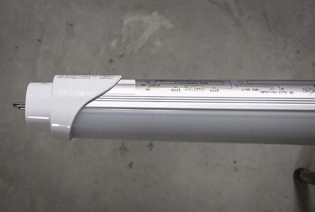 Go Green LED T8 Retrofit bulbs construction