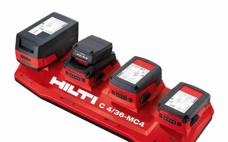 Hilti 18 V Battery Packs and Multi-Bay Charger
