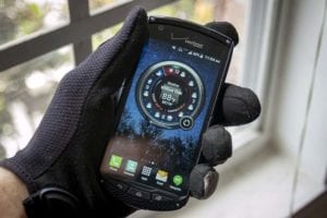 Kyocera Brigadier with Gloves