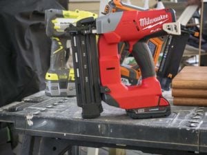 Milwaukee M18 Fuel 18-gauge finish nailer side