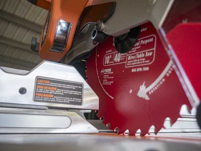 Ridgid MS255SR Miter Saw Gravity LED Web