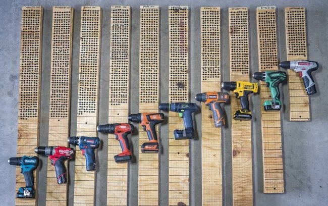 Best 12V Cordless Drill - Run Time Results Lo Res