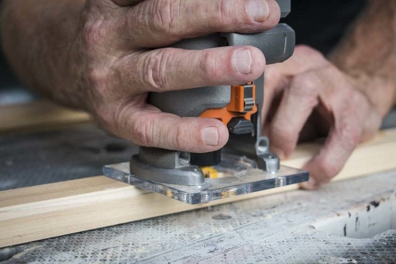 Ridgid cordless trim router side