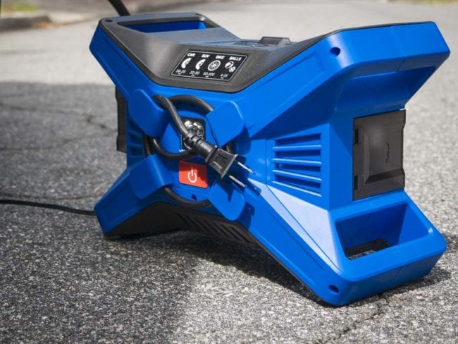 kobalt 120v inflator led cord wrap