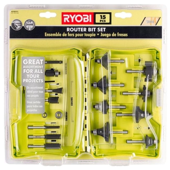 Ryobi 15-Piece Router Bit Set