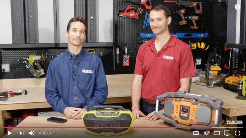 Ryobi 18V One+ Dual Power Stereo with Bluetooth Video Review