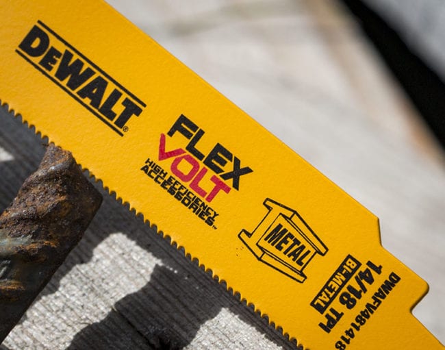 DeWalt FlexVolt Reciprocating Saw Blades Review