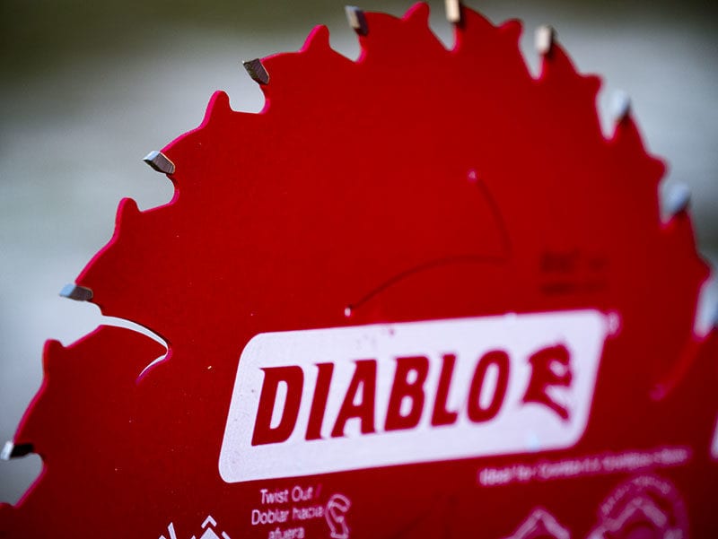 Diablo Framing Blade carbide teeth