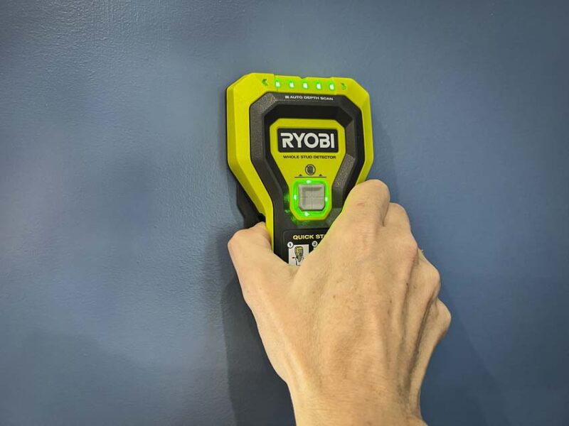 finding stud drywall Ryobi detector