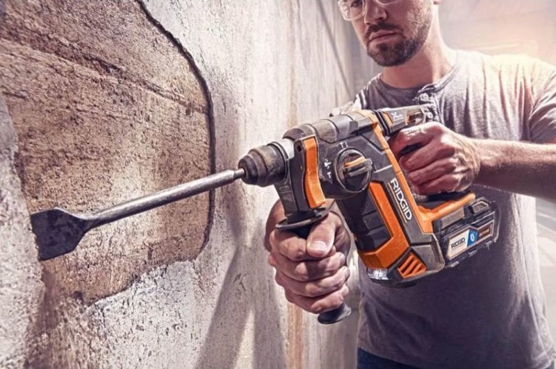 Best Cordless Ridgid Tool for Light Concrete Work SDS-Plus rotary