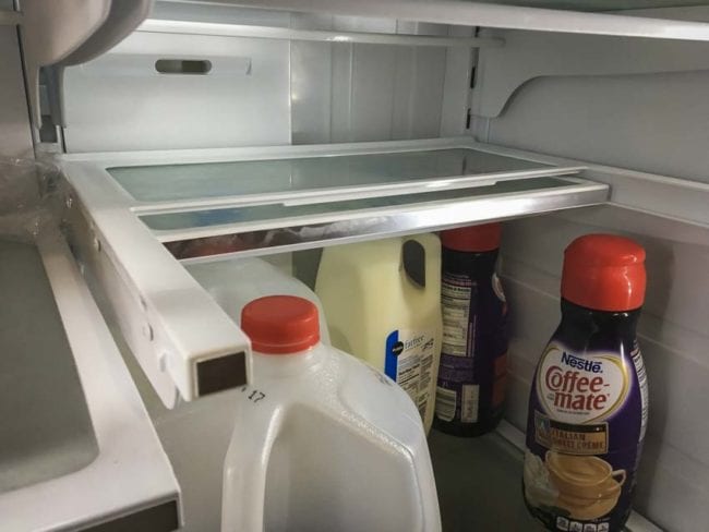 Bosch 800-series refrigerator retractable shelf