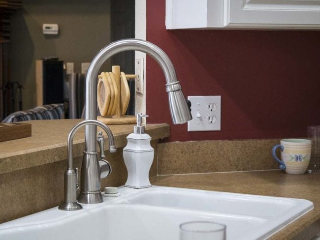 Franke water filtration farm house faucet