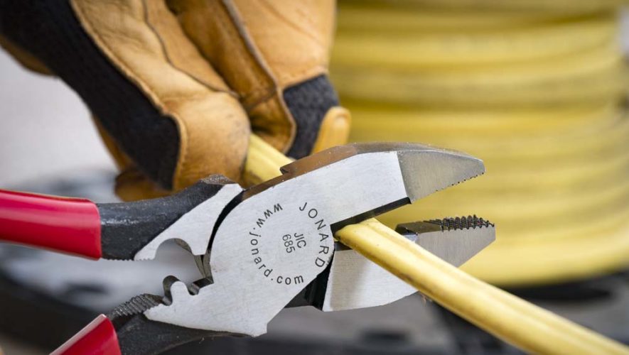 Jonard Lineman's Plier with Fish Tape Puller and Crimper