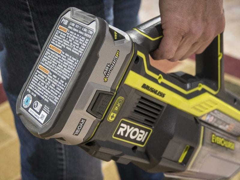 Ryobi EverCharge Cordless Stick Vacuum battery
