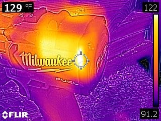 FLIR heat reading