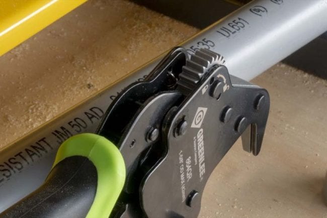 Greenlee PVC Pipe Cutter with Ratcheting Action and Quick Release