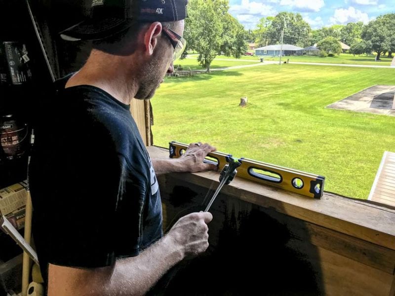 leveling the base plate