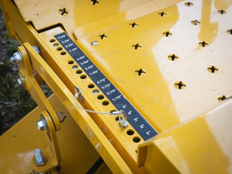 height adjustment inches